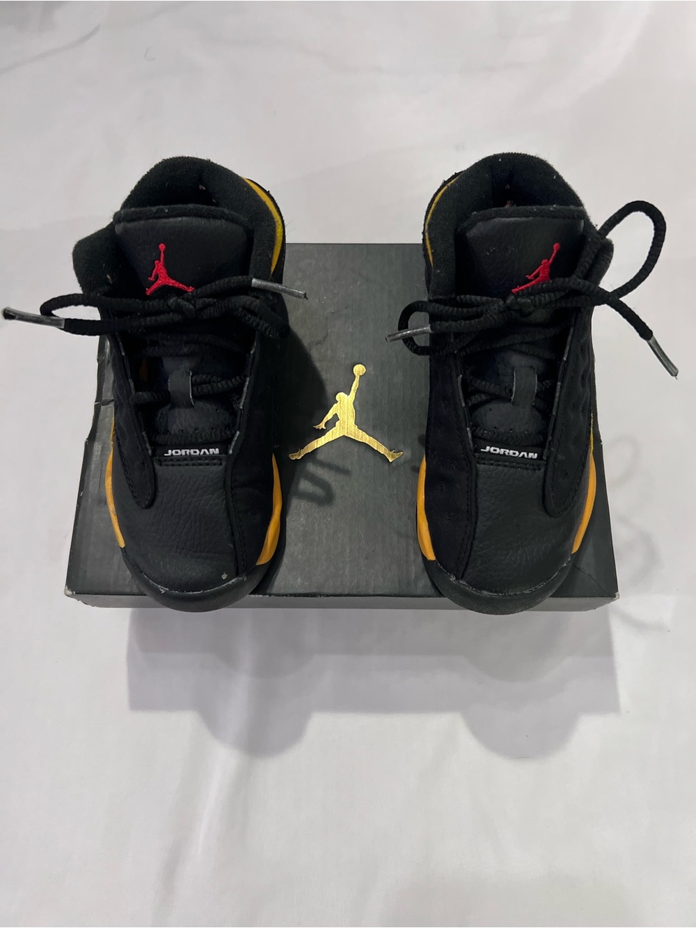Air Jordan 13 Retro Carmelo Anthony Toddler 9C Black Gold Red w/ Box